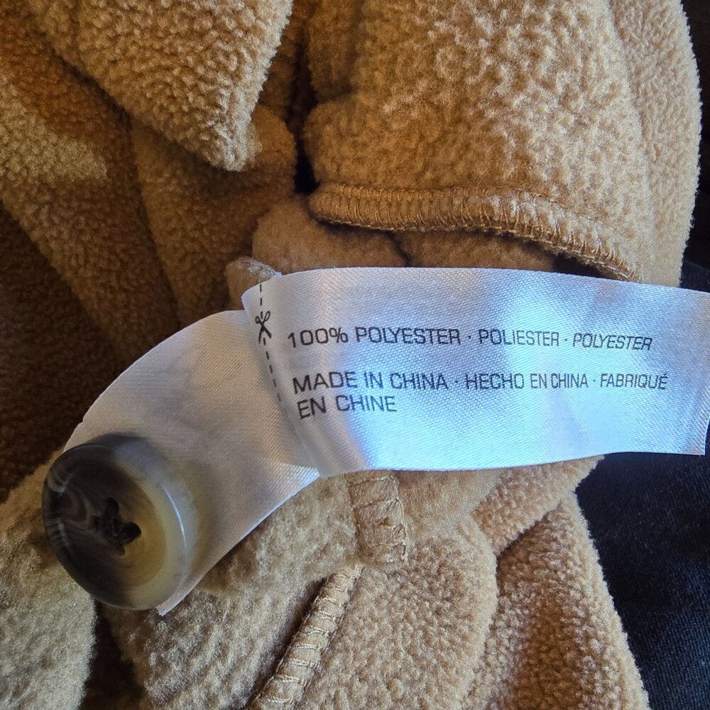 Tan/Camel Fleece "Shacket" sz L - Picture 7 of 8